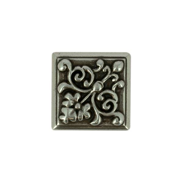 Concho à visser DRAGON DROITE - 25x27mm - Argent vieilli | Deco Cuir