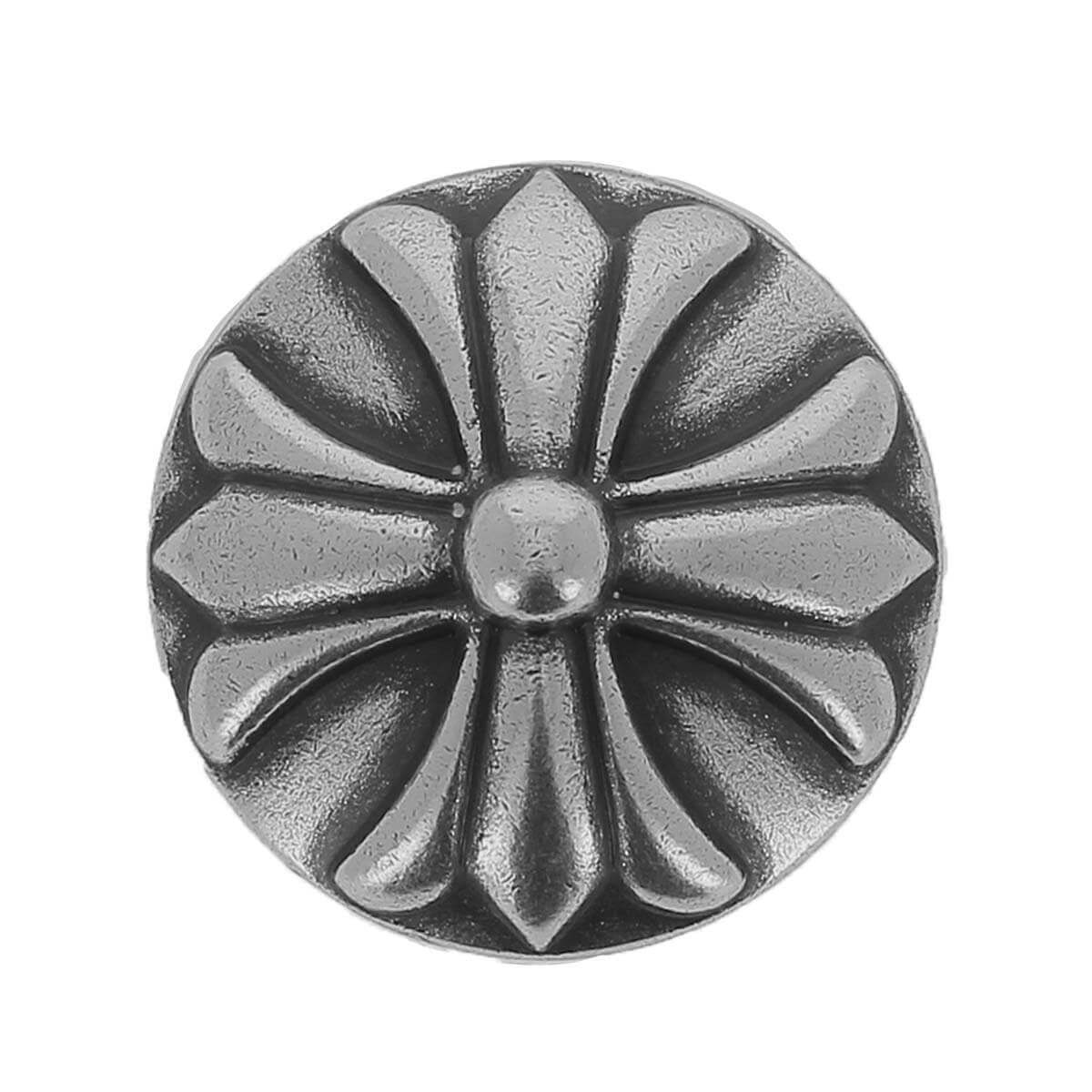 Concho Biker Argent Mat 30 Mm – Rivet Décoratif Cuir 'In Memory Of Fallen Biker'