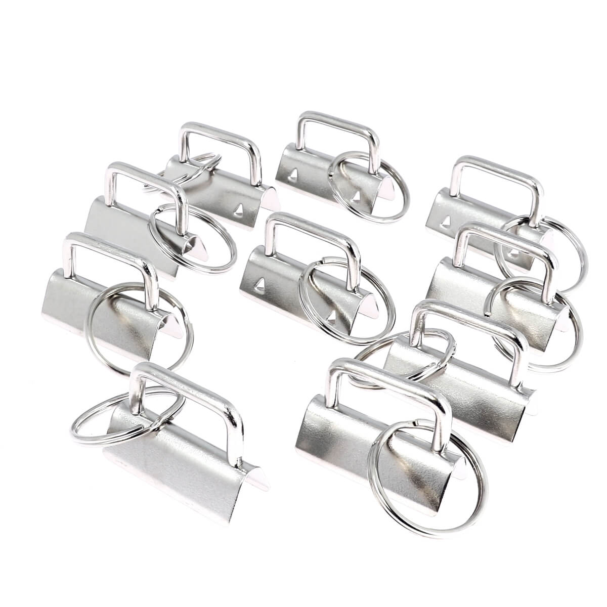 CLKE 120Pcs Accessoires Porte Clef en Cuir, Pompons pour Porte Clé DIY