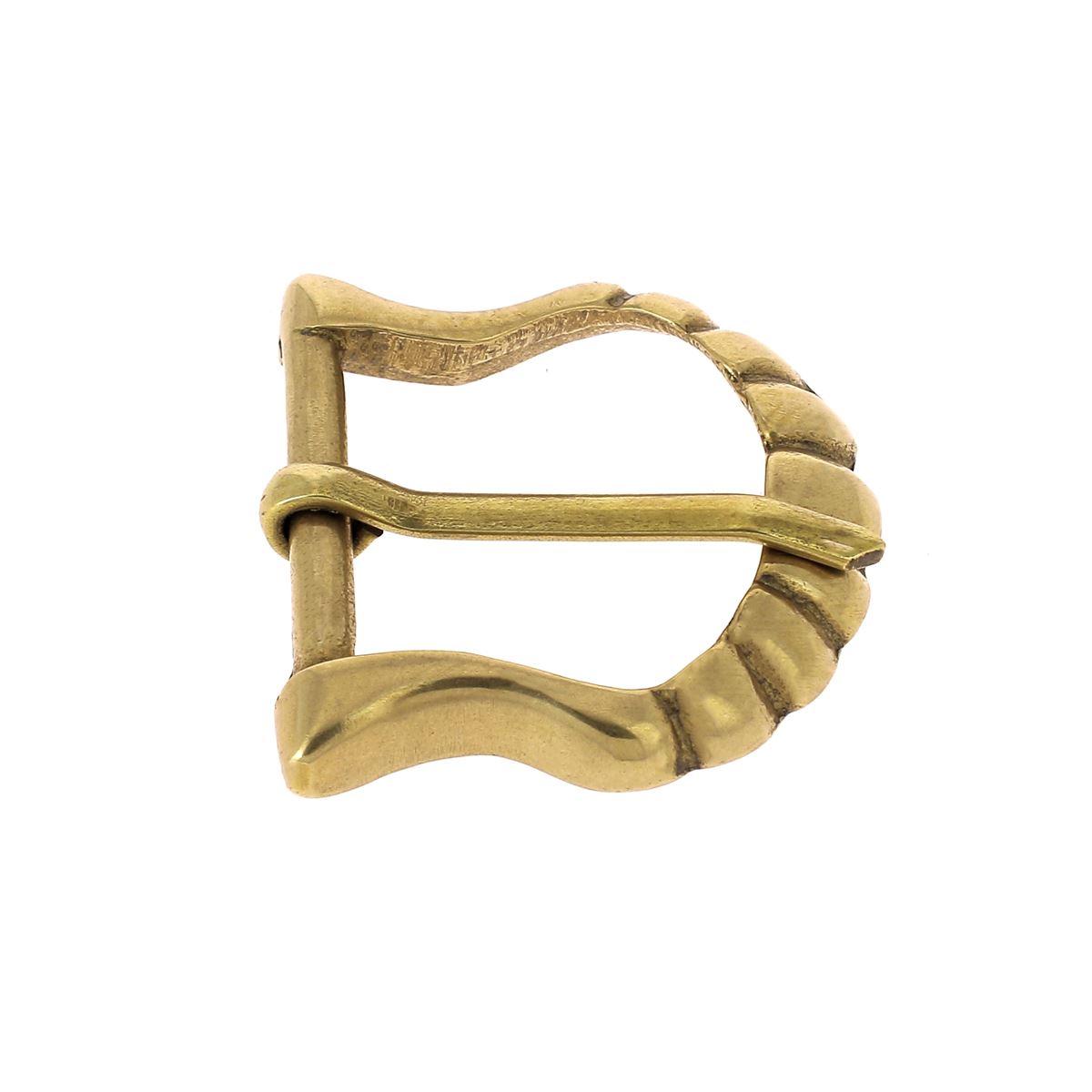 Boucle en laiton massif du XVème siècle (5,5 x 4,4 cm