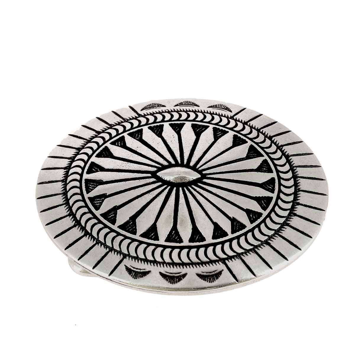 Boucle De Ceinture Marine En Argent Vieilli - Motif Ancre, Taille 40mm - Neuf