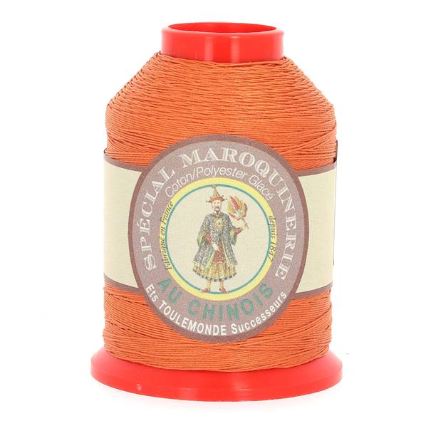 Fil Chinois Spécial Maroquinerie polyester coton - 28-4 - 0,52 mm - ORANGER 419x600.jpg