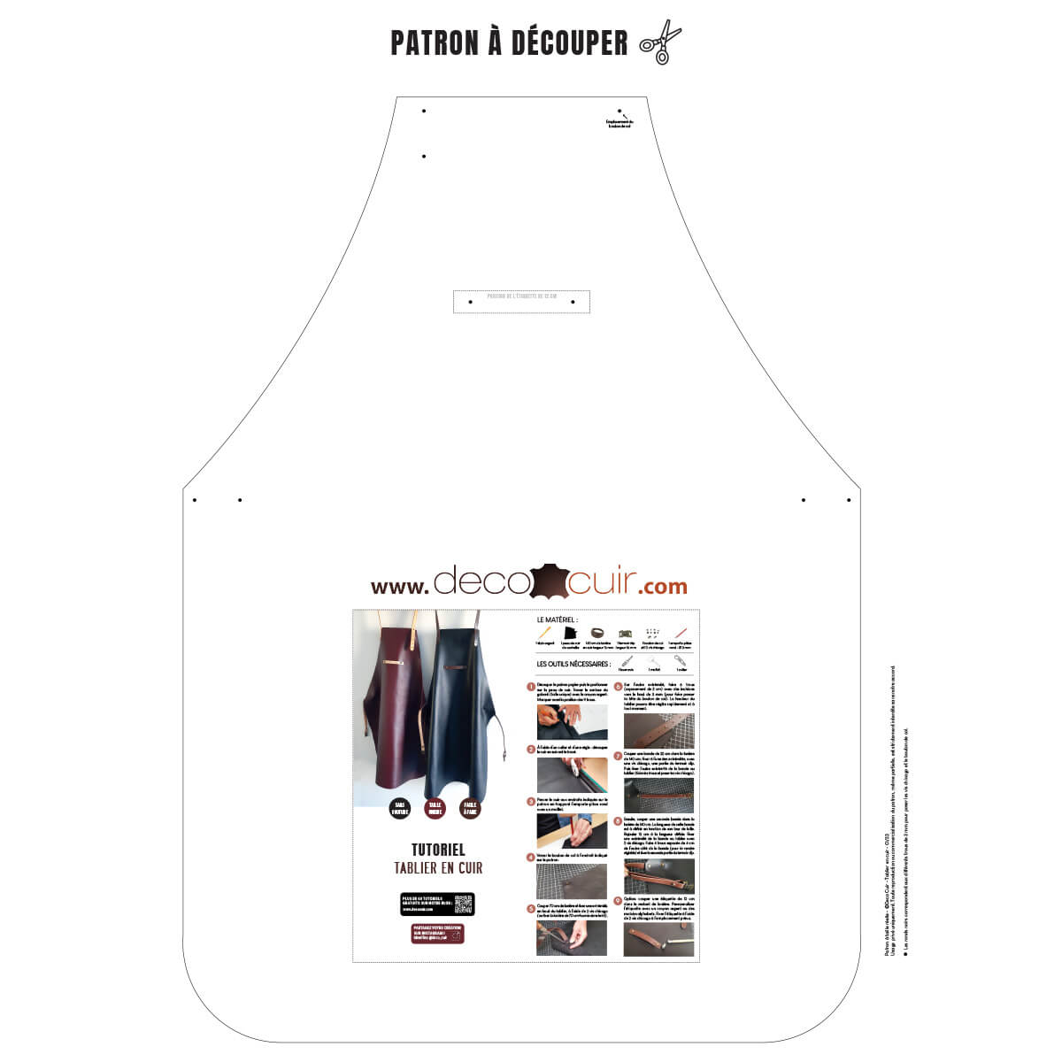 Leather apron pattern Deco Leather