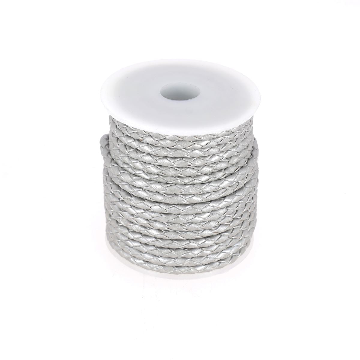 Lacet en cuir pigmenté Rond tressé - Diamètre 3mm - Deco Cuir