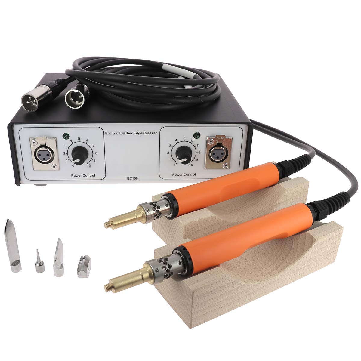 Outils Adece kit d'alimentation 2 voies avec fer à fileter pour cuir, outils de couture pour travaux en cuir.