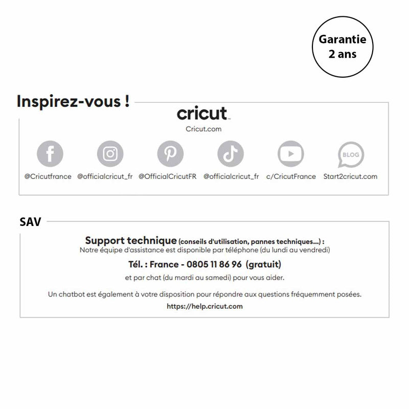Cricut Explore/Maker - Tapis de coupe forte adhérence 30,5x61cm