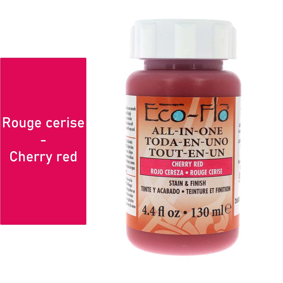 Teinture 2 en 1 pour cuir - Eco-Flo - ROUGE CERISE | Deco Cuir