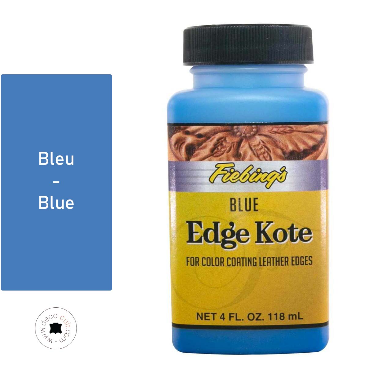 WA070-290-Finition-de-tranche-pour-cuir-Fiebing-s-edge-kote-118ml-BLEU / BLUE