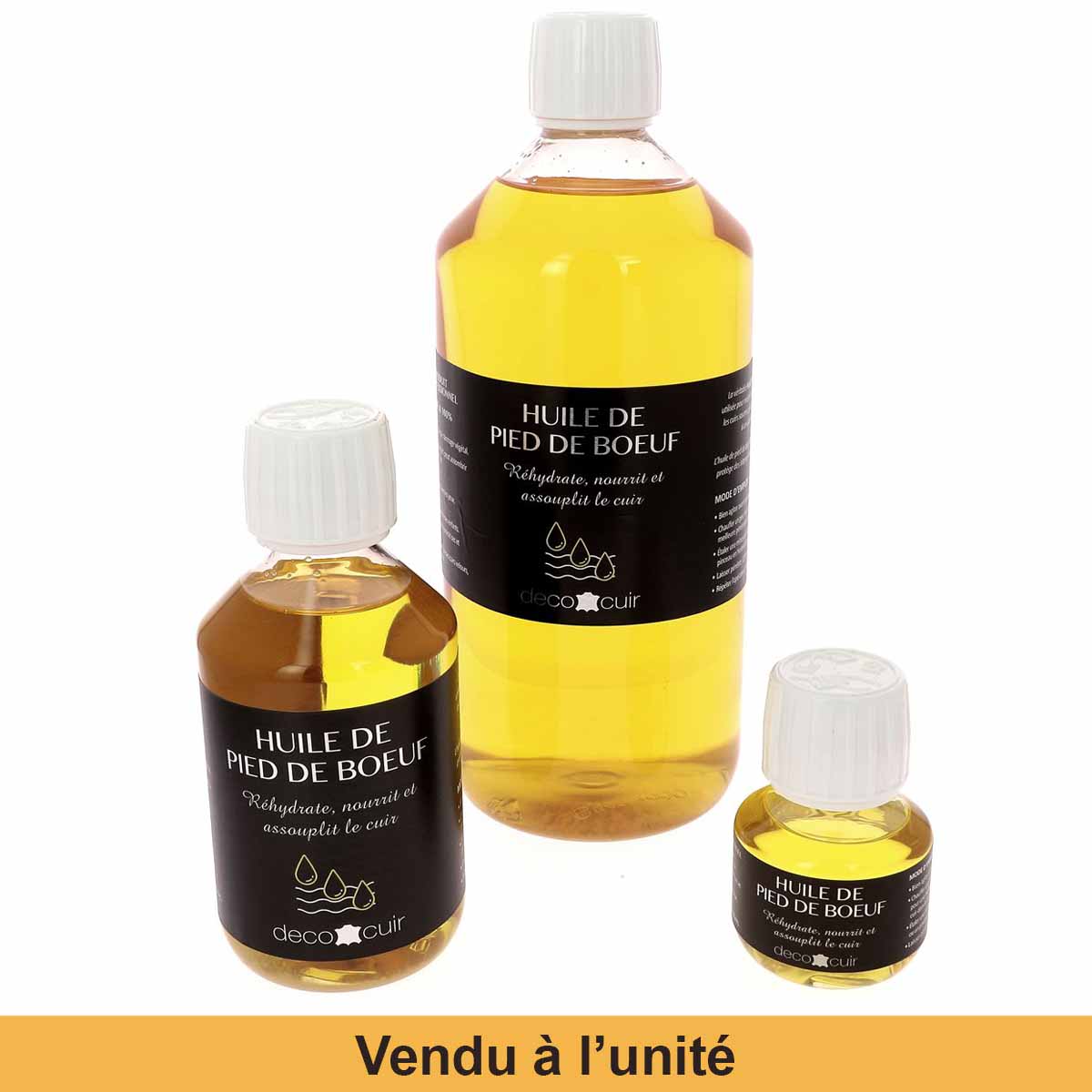 Huile de pied de boeuf pour réhydrater, nourrir et assouplir le cuir DECO  CUIR