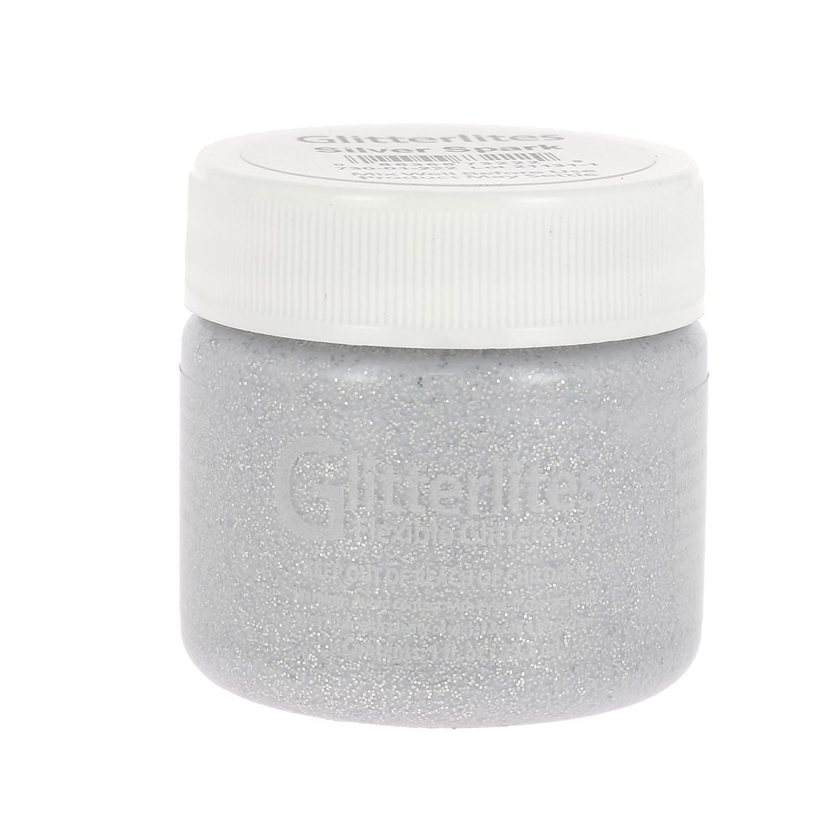 peinture cuir glitterlites angelus paillettes silver spark - gris argent