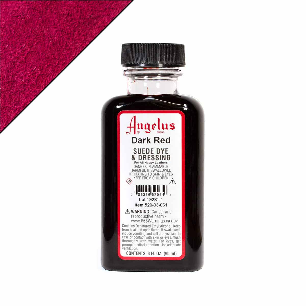 Angelus Suede Dye 90ml Dark Red Deco Cuir