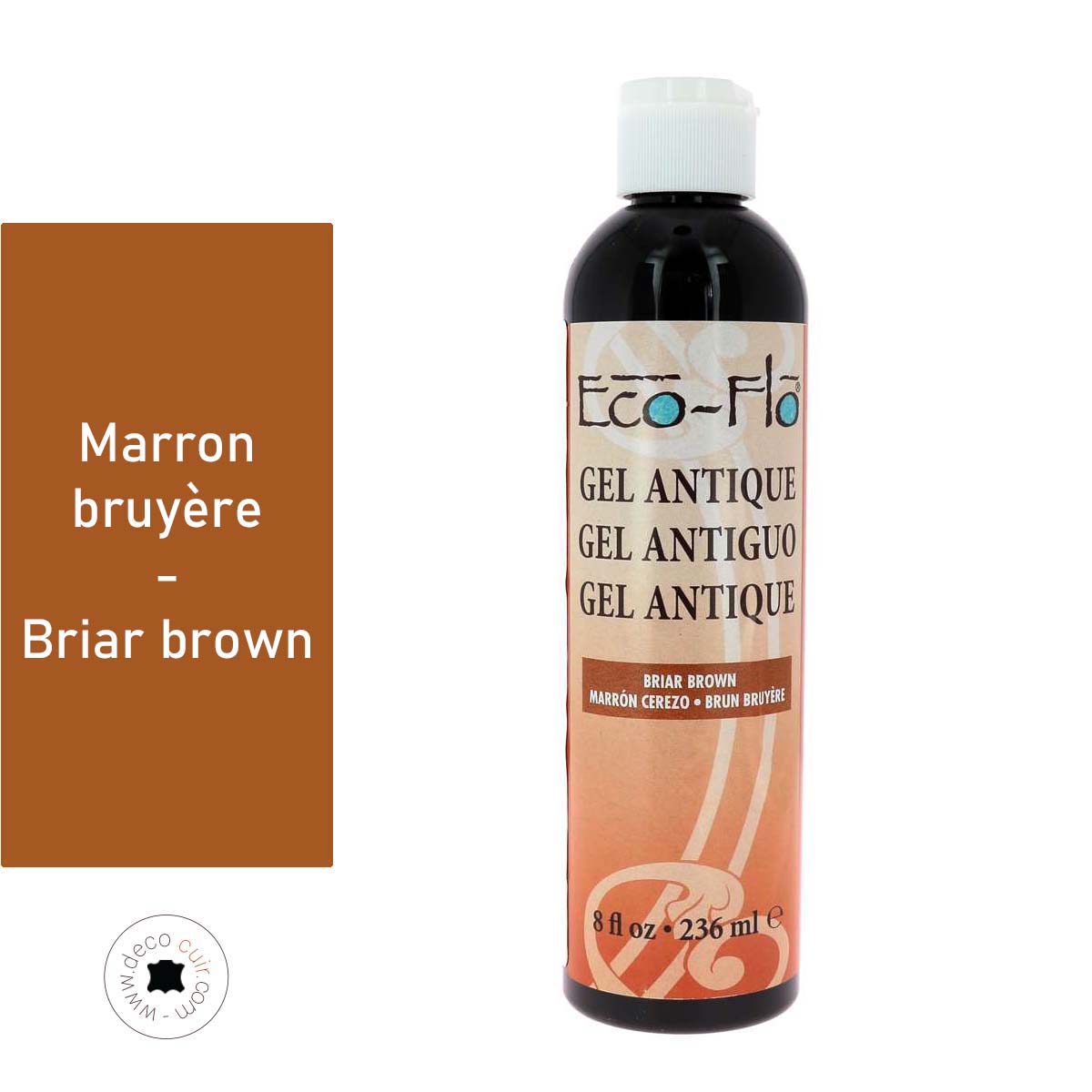 Leather Dye Antique Gel - Eco-Flo - Heather Brown | Deco Cuir