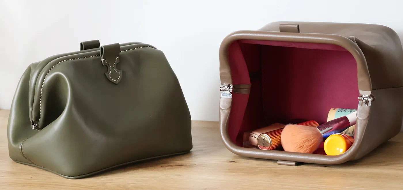 Tutoriel & Patron - Trousse de toilette vintage en cuir
