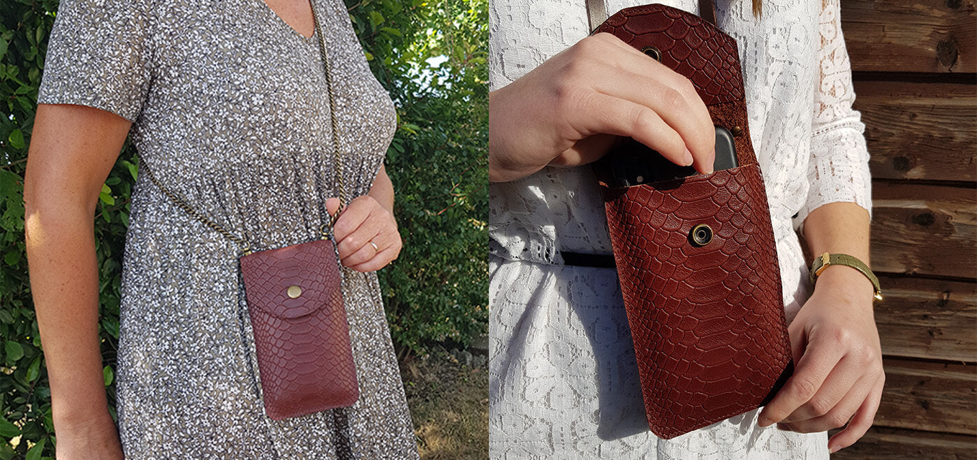 tuto sacoche cuir smartphone