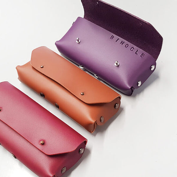 CREATCABIN Étui à Lunettes En Cuir Portable Pochette Pour Lunettes Soleil Sac Souple Et Fin Squeeze Top Porte Lunettes Avec C Am