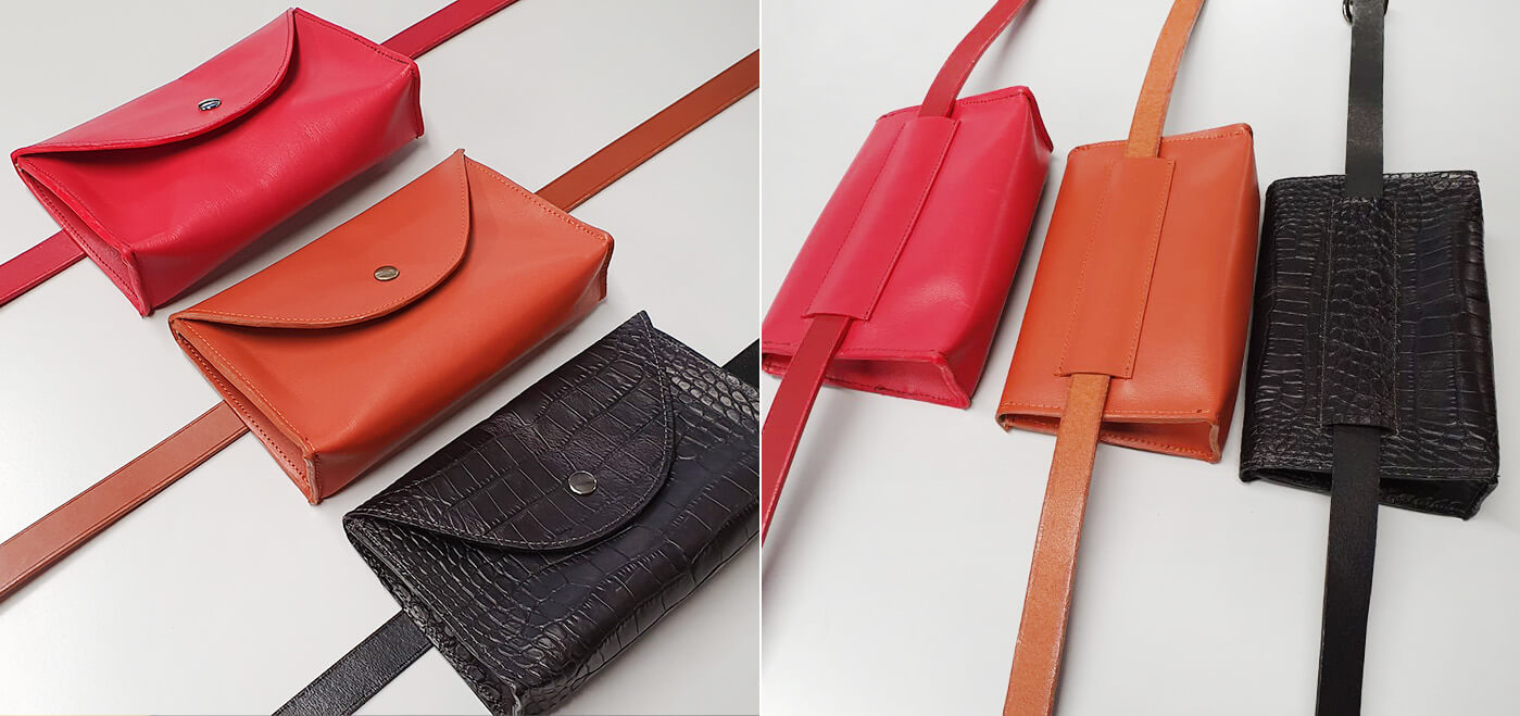 pochette banane en cuir