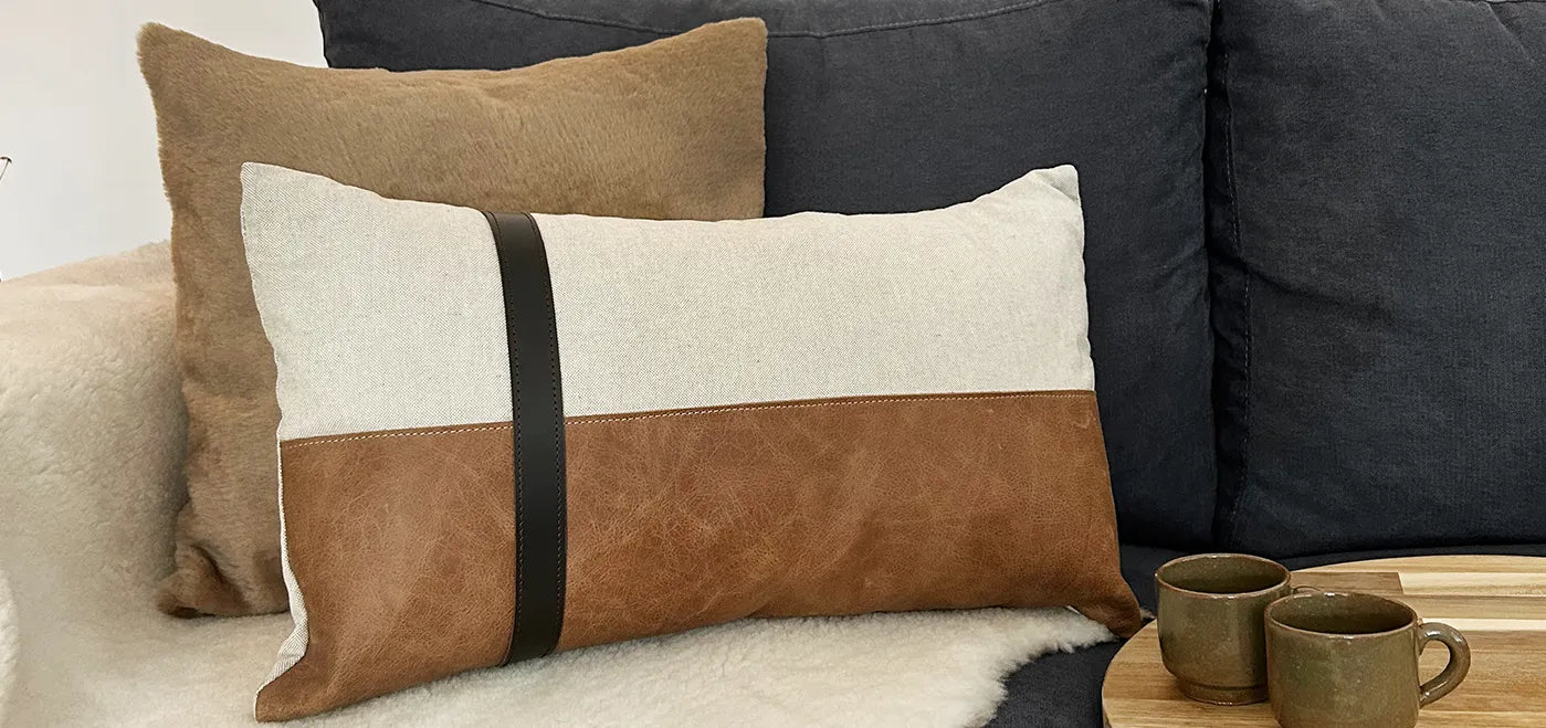 Tutoriel coussin en cuir