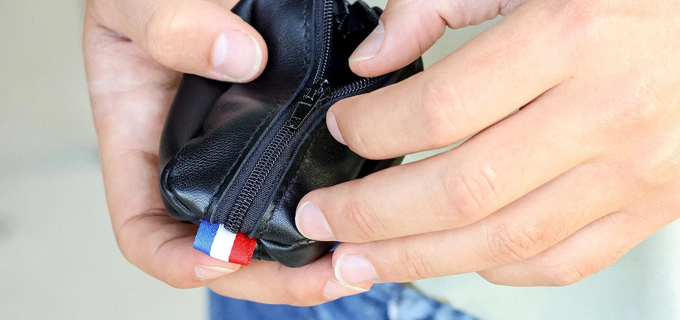 Tutoriel porte-monnaie grain café cuir