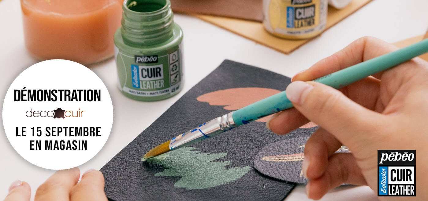 Démonstration peinture pour cuir Pébéo - Setacolor le 15 septembre 2023