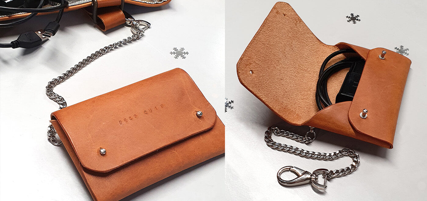 DIY petite pochette en cuir