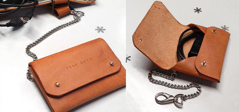 DIY petite pochette en cuir