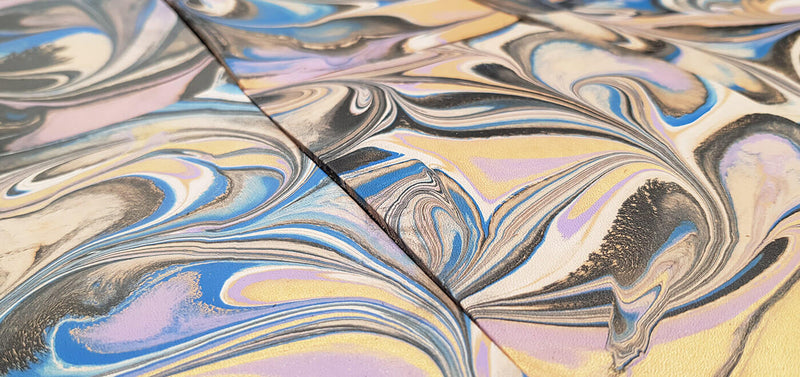 guide peinture marbling sur cuir