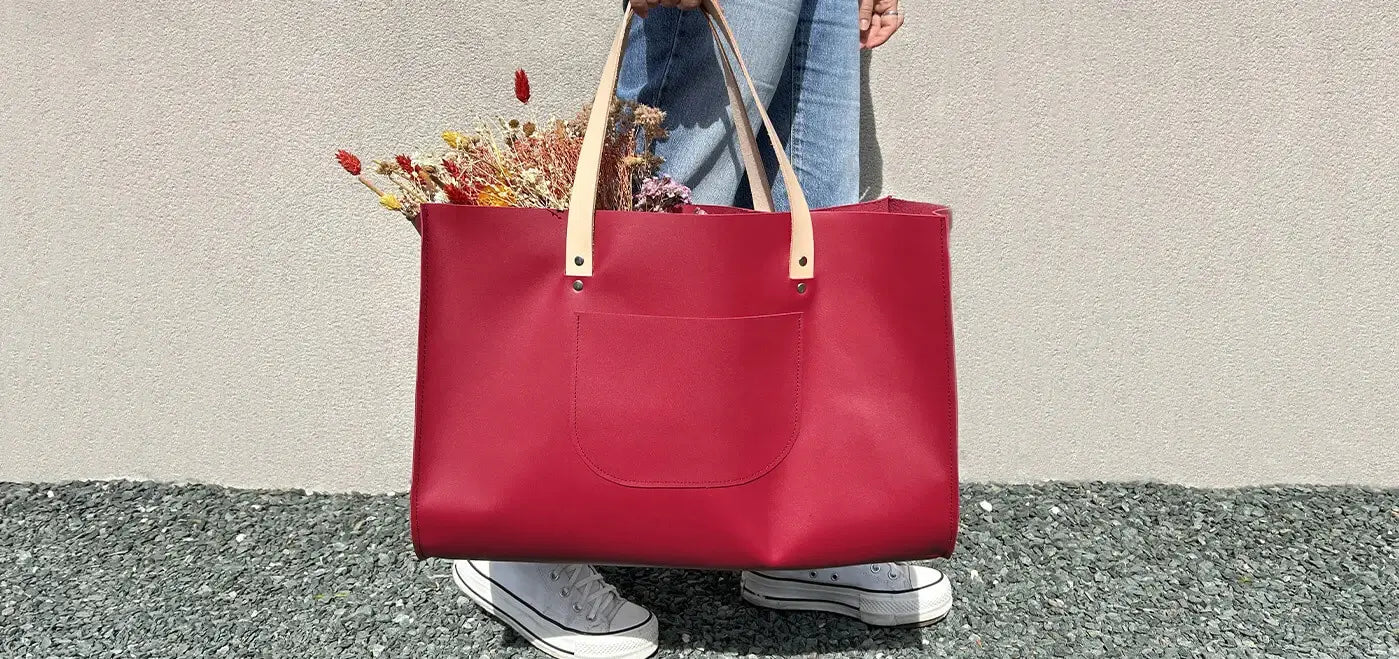 sac de marché en cuir