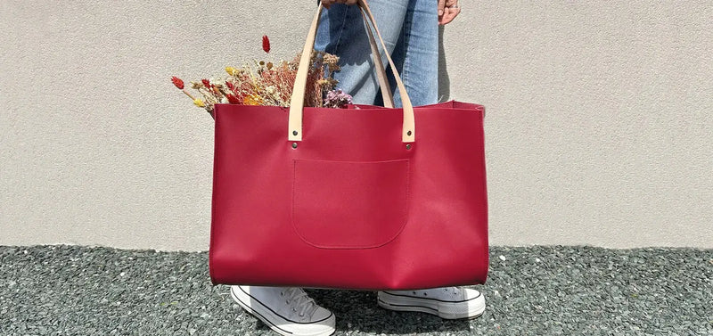 sac de marché en cuir