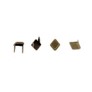 Clous à griffes en forme losange de 6x8mm, lot de 100, en laiton vieilli, accessoires de décoration ou bricolage Ivan