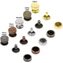 Rivets DOUBLE CALOTTE en acier - Tête plate diamètre 9mm - Accessoires pour le travail du cuir