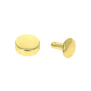 Lot de 100 rivets doubles calotte en acier avec tête plate de 11 mm, accessoires robustes pour fixation.