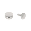 Lot de 100 rivets double calotte - Tête plate - 11mm - Nickelé