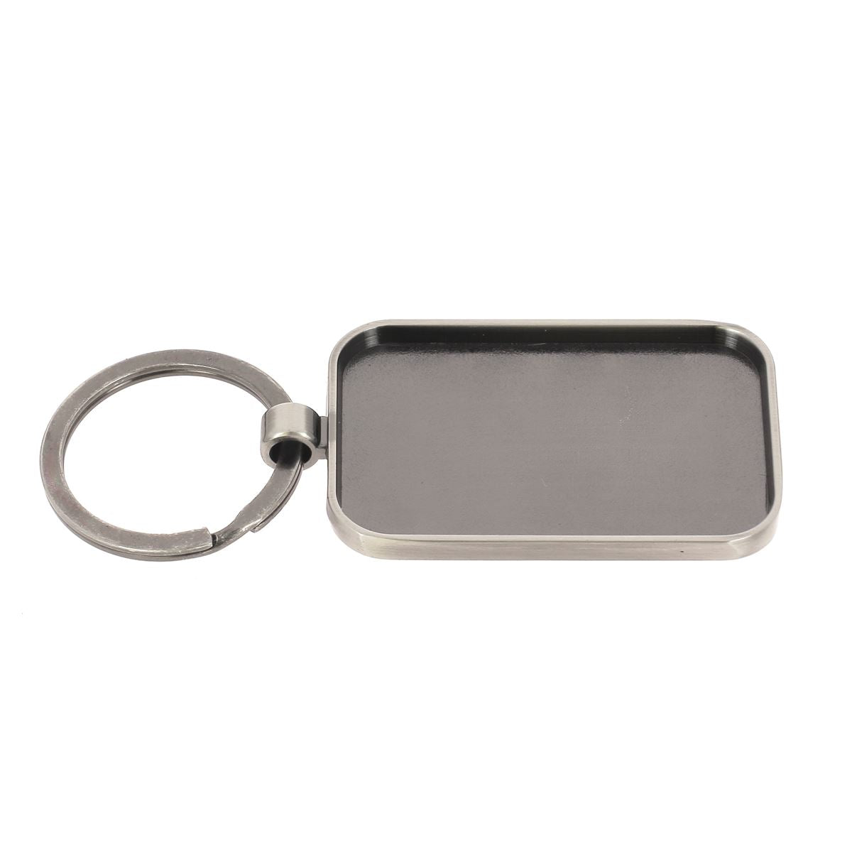 Porte-clés à personnaliser avec cuir - vieux nickel