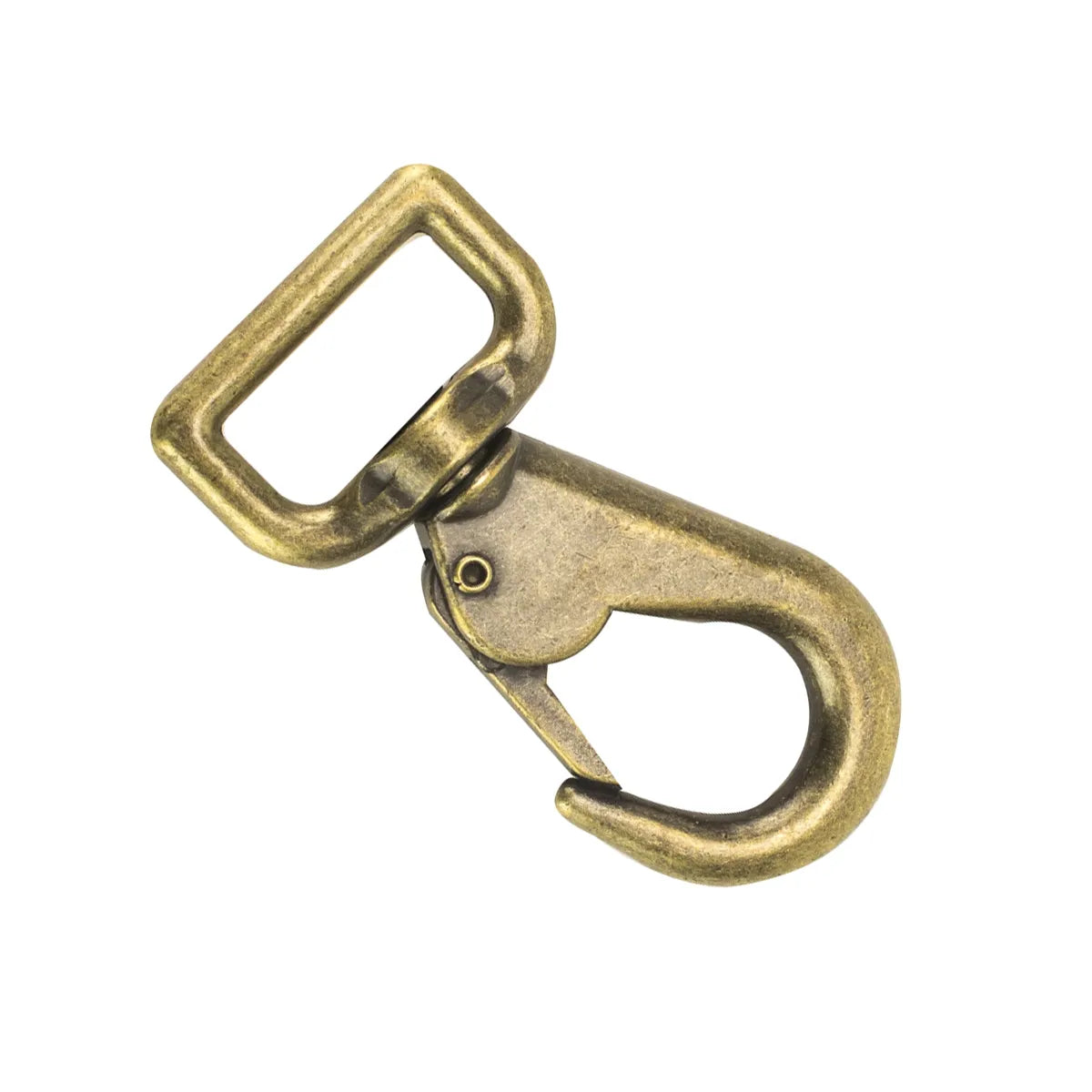 Gros mousqueton tournant en laiton - Lanière 25 mm