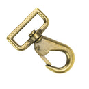 Gros mousqueton tournant en laiton - Lanière 38 mm