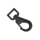 Gros mousqueton pivotant, en laiton, finition  noir mat, pour lanière de 19 mm