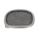 Boucle de ceinturon ovale Sheridan Ivan en vieux nickel, 40mm, boucle de ceinturon en laiton avec finition vintage.