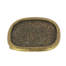 Boucle de ceinturon ovale Sheridan Ivan en laiton vieilli, 40 mm, pour ceinture élégante et robuste.