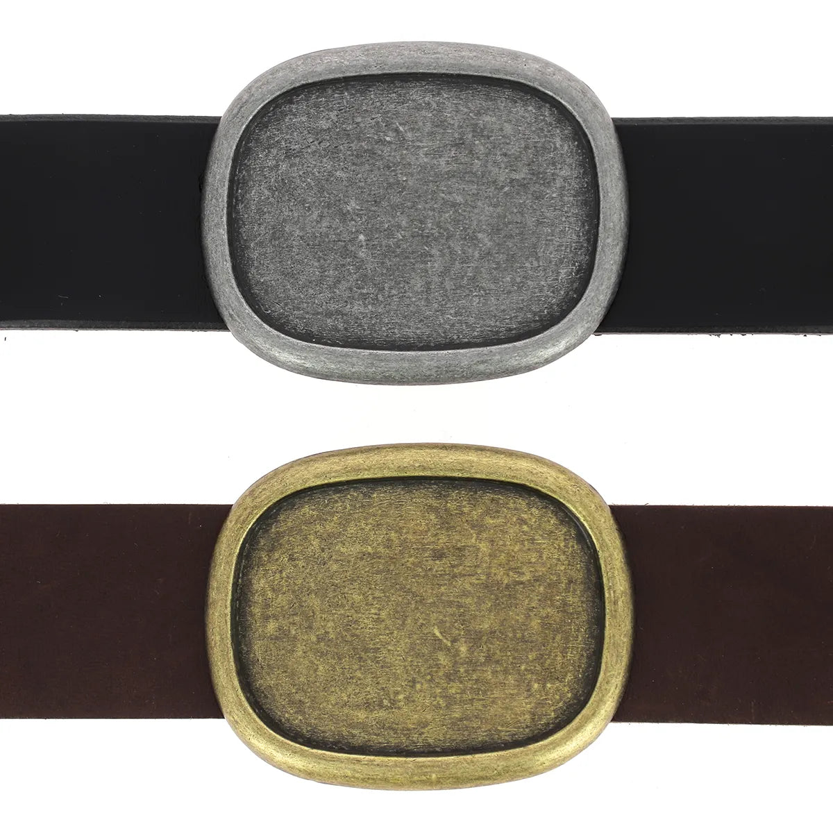 Ceintures en cuir 4 cm avec boucles de ceinture ovales