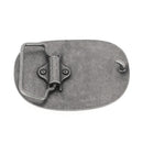 Boucle de ceinturon ovale Ivan 11741 en vieux nickel, 40 mm, pour ceinture en cuir ou tissu.