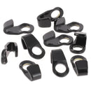 Lot de 10 crochets pour chaussures - Noir brillant