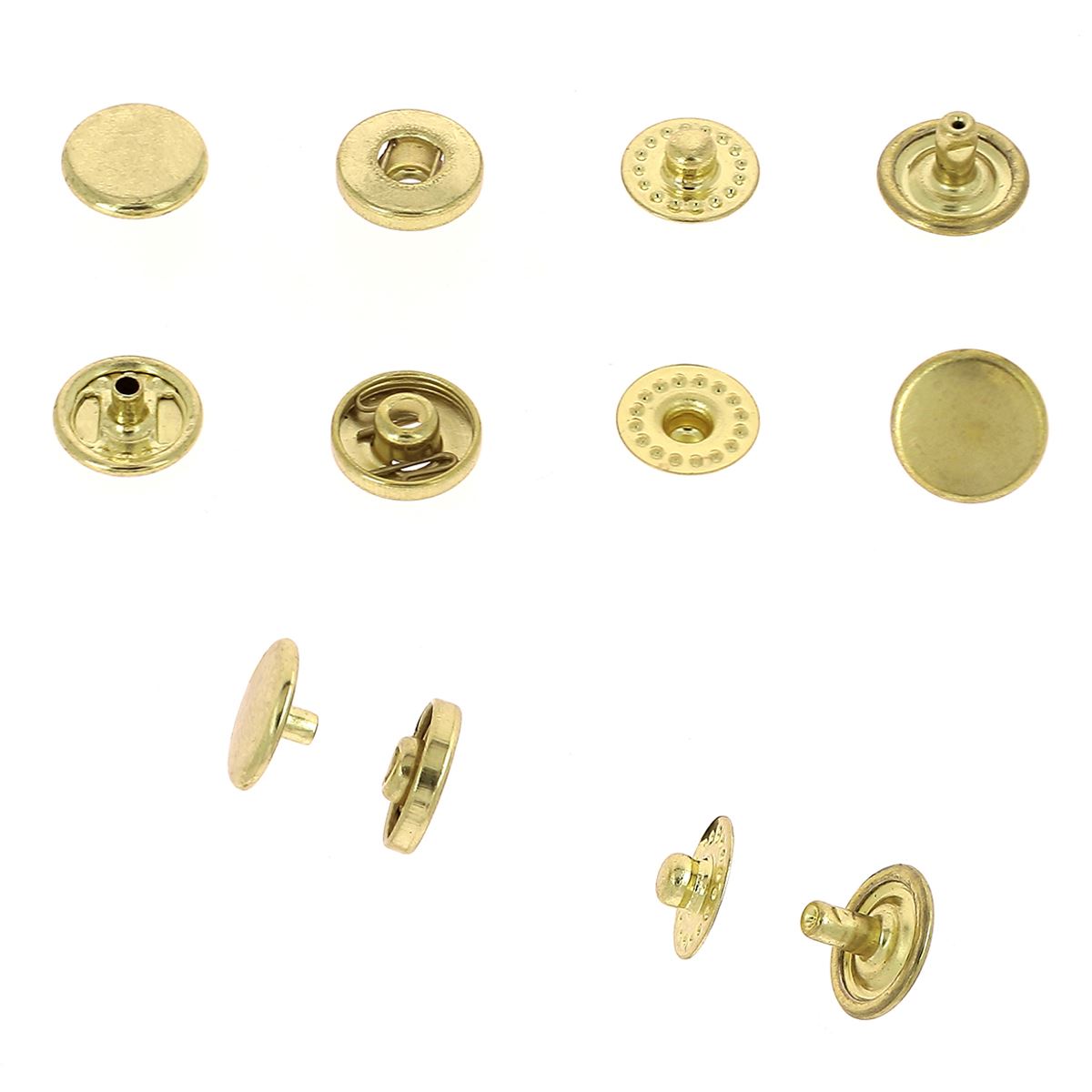 Boutons pression GLOVE SNAPS - LINE 16 : 10mm - 1249-03 - Laiton