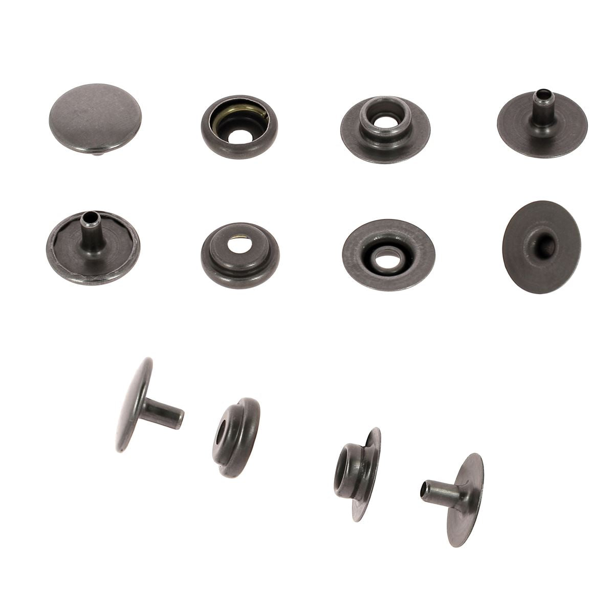 Lot de Boutons pression FORTS - LINE 20 : 12,5mm - Canon de fusil