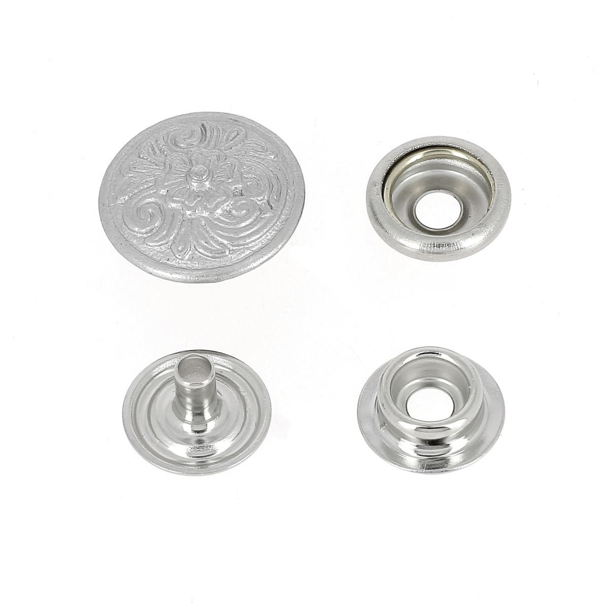 Bouton pression Diablo - VIEUX NICKEL - LINE 24 : 15mm