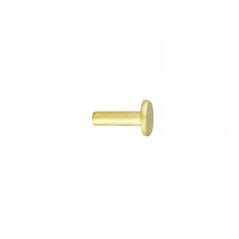 Rivets tubulaires pour cuir - Laiton - Diamètre 8mm - Longueur 11 mm