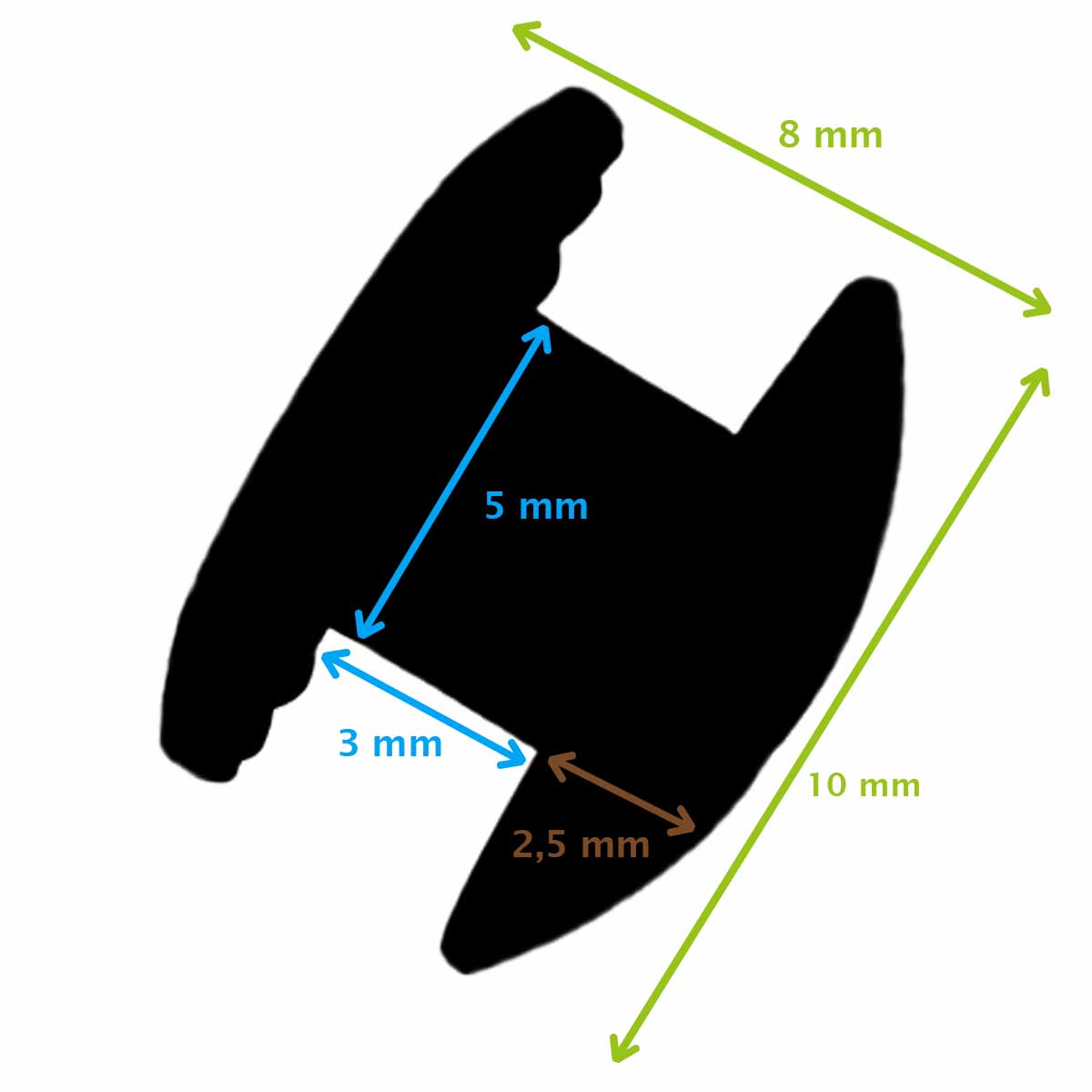 Dimensions vis chicago avec trou