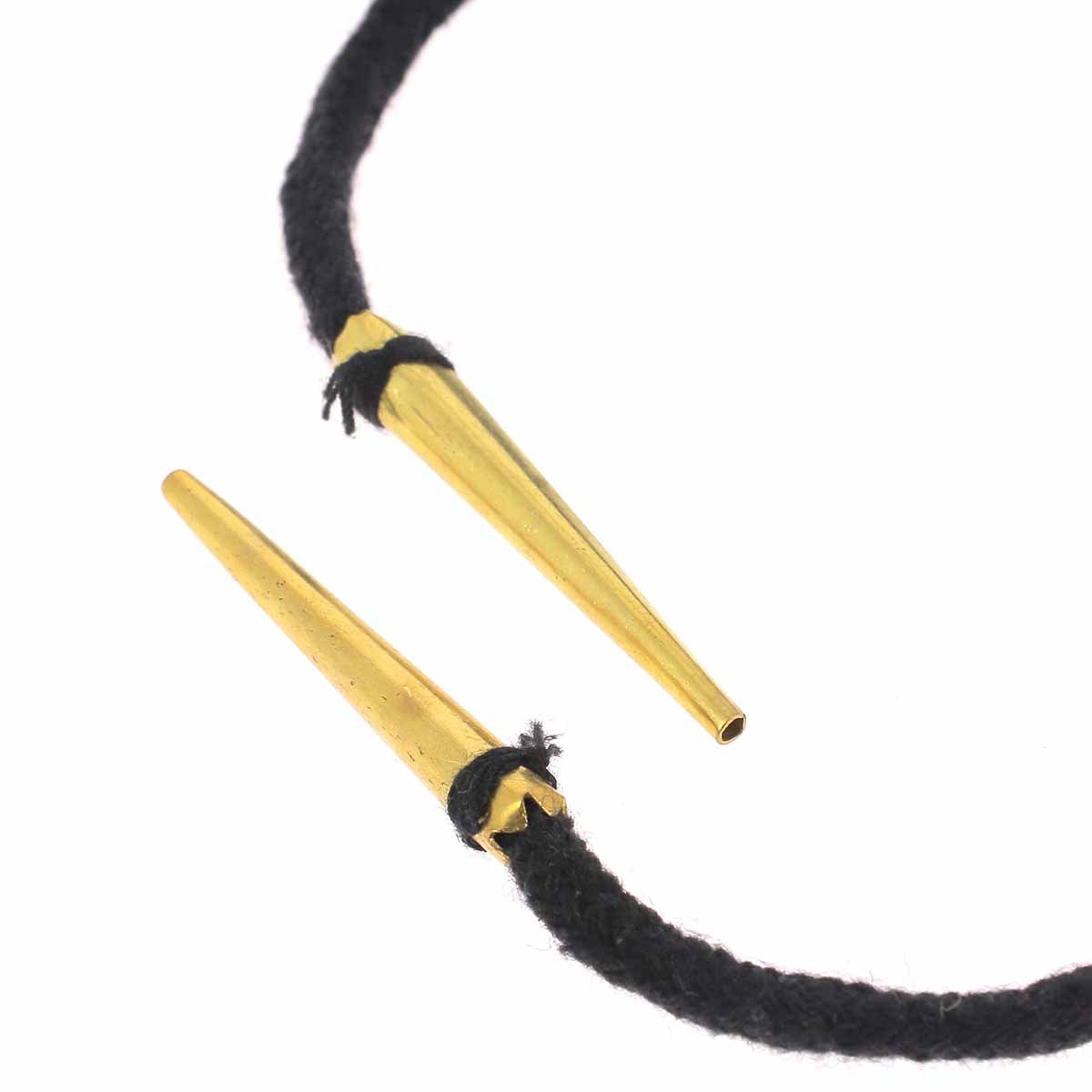 Lot de 10 embouts en laiton massif pour lacet rond 4mm