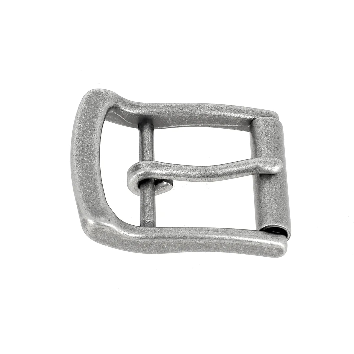Boucle de ceinture à rouleau avec passant DUNHAM finition argent vieilli pour sangle 32 mm de large