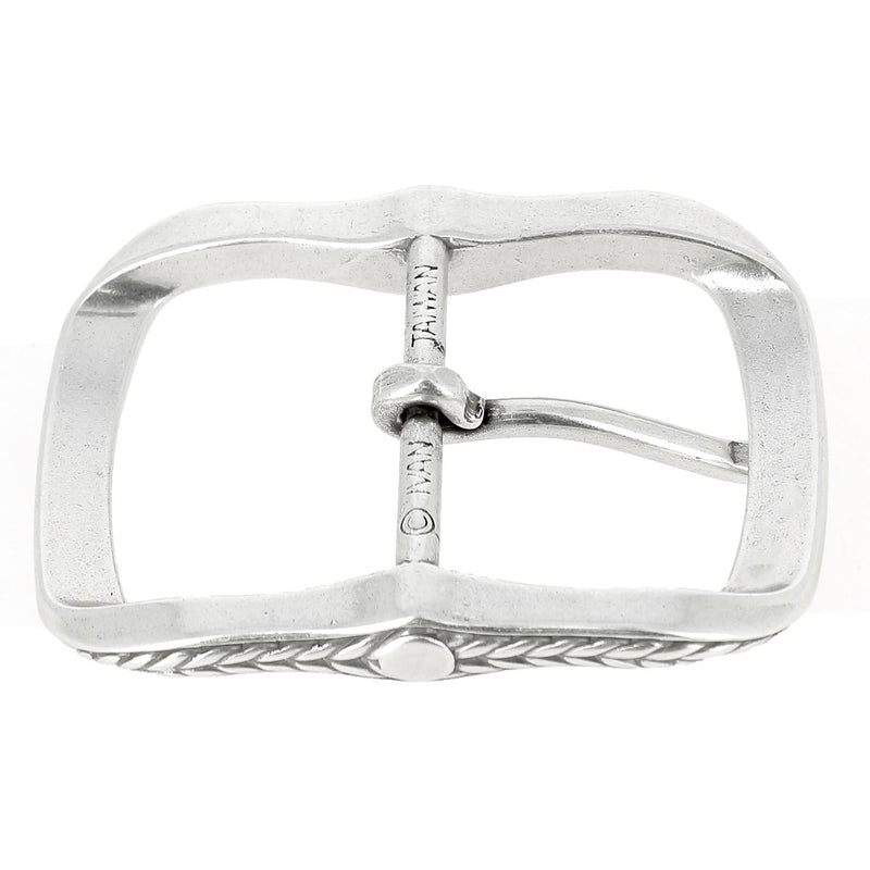 Boucle de ceinture effet tresse - argent vieilli - 38 mm