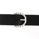 Ceinture en cuir avec boucle effet tressé